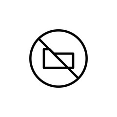 Poster - ban folder icon. Element of prohibition sign for mobile concept and web apps icon. Thin line icon for website design and development, app development. Premium icon