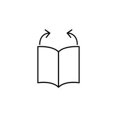 Poster - close the book icon. Element of arrow and object icon for mobile concept and web apps. Thin line close the book icon can be used for web and mobile