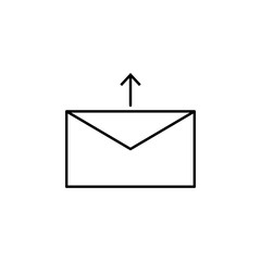 Poster - mail send icon. Element of arrow and object icon for mobile concept and web apps. Thin line mail send icon can be used for web and mobile