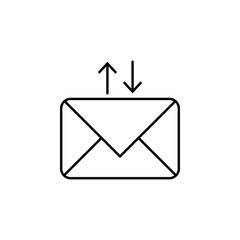 Poster - envelope exchange icon. Element of arrow and object icon for mobile concept and web apps. Thin line envelope exchange icon can be used for web and mobile
