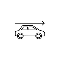 Poster - arrow car drive icon. Element of arrow and object icon for mobile concept and web apps. Thin line arrow car drive icon can be used for web and mobile