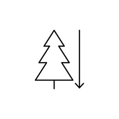 Poster - afforestation fall icon. Element of arrow and object icon for mobile concept and web apps. Thin line afforestation fall icon can be used for web and mobile