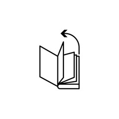 Poster - browse the book icon. Element of arrow and object icon for mobile concept and web apps. Thin line browse the book icon can be used for web and mobile