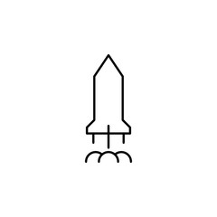 Poster - rocket icon. Element of business icon for mobile concept and web apps. Thin line rocket icon can be used for web and mobile
