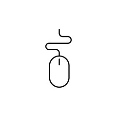 Poster - PC mouse icon. Element of business icon for mobile concept and web apps. Thin line PC mouse icon can be used for web and mobile