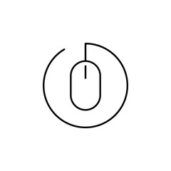 Poster - PC mouse icon. Element of business icon for mobile concept and web apps. Thin line PC mouse icon can be used for web and mobile