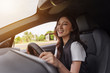 © geargodz - happy young woman in car