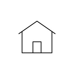 Aufkleber - house icon. Element of building and landmark outline icon for mobile concept and web apps. Thin line house icon can be used for web and mobile