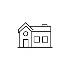 Aufkleber - house icon. Element of building and landmark outline icon for mobile concept and web apps. Thin line house icon can be used for web and mobile