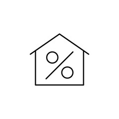 Aufkleber - house icon. Element of building and landmark outline icon for mobile concept and web apps. Thin line house icon can be used for web and mobile