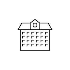Aufkleber - house out icon. Element of building and landmark outline icon for mobile concept and web apps. Thin line house out icon can be used for web and mobile