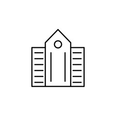 Aufkleber - house icon. Element of building and landmark outline icon for mobile concept and web apps. Thin line house icon can be used for web and mobile