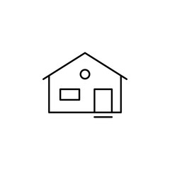 Aufkleber - house icon. Element of building and landmark outline icon for mobile concept and web apps. Thin line house icon can be used for web and mobile