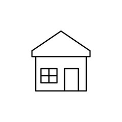 Aufkleber - house icon. Element of building and landmark outline icon for mobile concept and web apps. Thin line house icon can be used for web and mobile