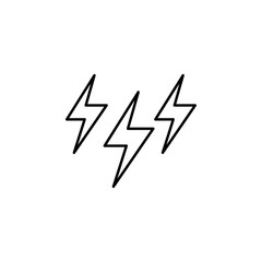 Poster - Lightening outline icon. Element of ecology icon for mobile concept and web apps. Thin line Lightening can be used for web and mobile