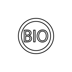 Aufkleber - BIO outline icon. Element of ecology icon for mobile concept and web apps. Thin line BIO can be used for web and mobile