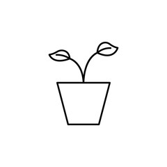 Poster - Sprout outline icon. Element of ecology icon for mobile concept and web apps. Thin line Sprout can be used for web and mobile