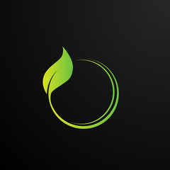 leaf logo icon for nature, environment industry