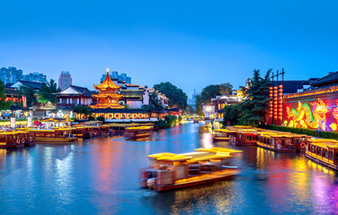 Poster - Nanjing Confucius Temple night view