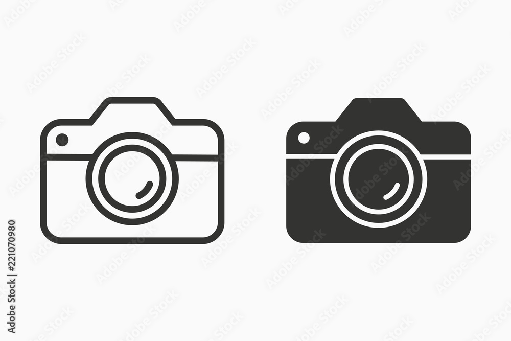 Photo vector icon for graphic and web design. - obrazy, fototapety, plakaty 