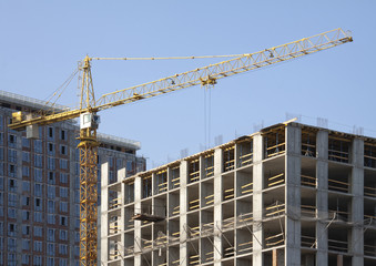 Tower crane at the construction site