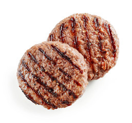 Sticker - freshly grilled burger meat