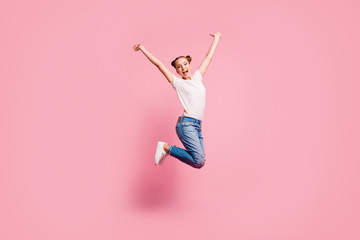 Full legs, body, size portrait of young girl in white sneakers a