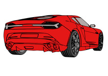 Red Sport Car Vector
