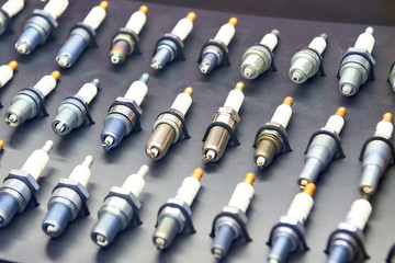 Wall Mural - Spark plugs for car in shop