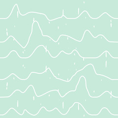 Poster - Abstract wavy line pattern, seamless vector geometric background.