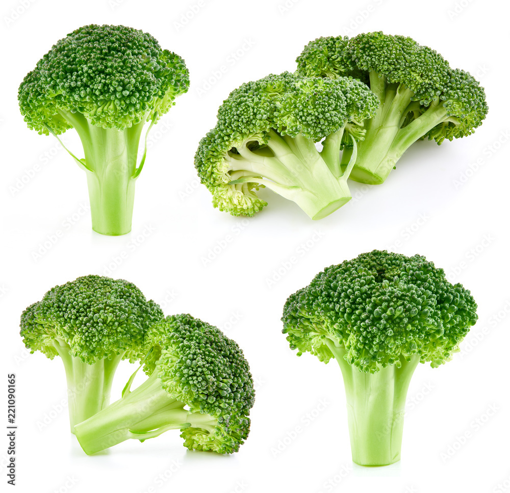 raw broccoli isolated Stock Photo | Adobe Stock