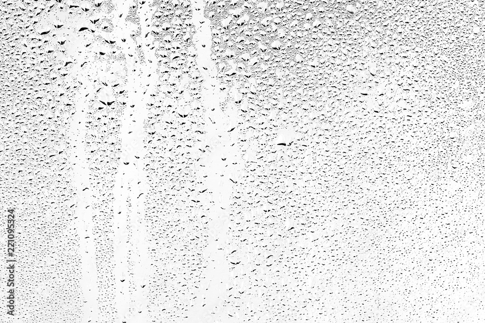 texture of a drop of rain on a glass wet transparent background - obrazy, fototapety, plakaty 