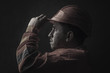 © Brilliant Eye - dramatic portrait of tired rail worker who hold his safety helmet