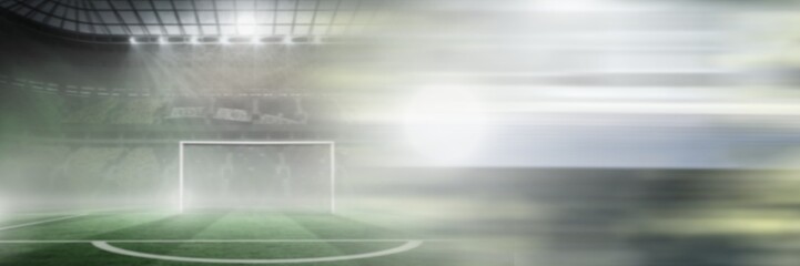 Poster - Football goal pitch with transition