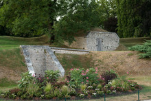 Flowers And Old Walls In The Parc Japoit In Verdun