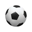 Realistic soccer football ball on white background. Vector.
