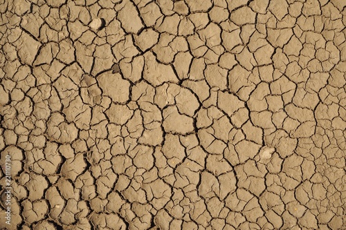 Fotografía the clay cracked because of the heat