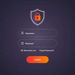 Poster - Vector Illustration Modern Flat Colorful Design Member Login Template for Website, Mobile, Computer, Application etc.