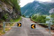 Closed coastal detour road, Norway
