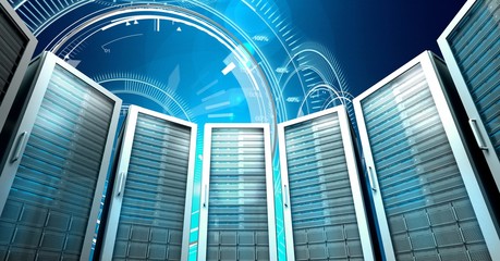 Poster - Computer servers and technology information interface