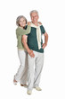 © aletia2011 - portrait of senior couple embracing on white background