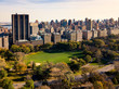 New york autumn landscape in Central park aerial