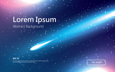 blue light meteor space background 