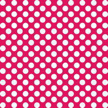 White Polka Dots Pattern On Pink Background