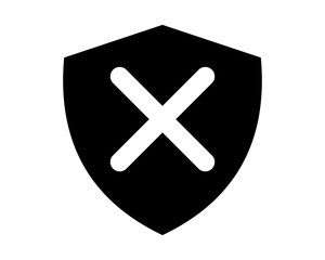 Wall Mural - black shield secure protect image vector icon logo symbol