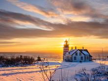 Sunrise At West Quoddy Lighthouse 