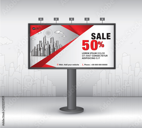 Billboard Banner Template Vector Design Advertisement Realistic