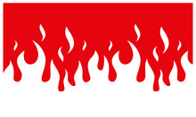 Fire Flame Background. Fire Banner. Vector Illustration.