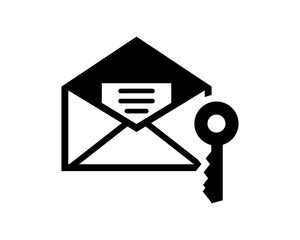 Wall Mural - black computer key secure protect image vector icon logo symbol