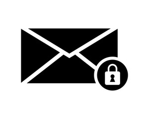 Wall Mural - black computer lock key secure protect image vector icon logo symbol